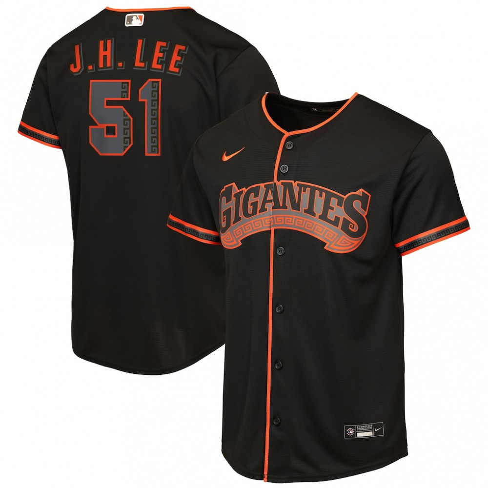 Jung Hoo Lee San Francisco Giants Youth Alternate 2 Replica Jersey - Black-Pro Kit Vault | Brand New 26/27 Sports Jerseys